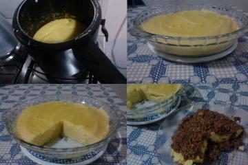 A panela de pressão, com seu sistema de segurança confiável, transforma o processo de cozimento da polenta, tornando-o eficiente e rápido. A pressão interna cria um ambiente de cozimento de alta energia, permitindo que a polenta atinja sua textura cremosa e sabor exuberante em um piscar de olhos. Esta imagem representa o encontro entre a tradição e a modernidade na cozinha, onde as raízes culinárias se fundem com a tecnologia para criar uma refeição que é tanto um tributo ao passado quanto uma celebração do presente. Prepare-se para saborear um prato italiano clássico com toda a magia da inovação culinária contemporânea! ???️?