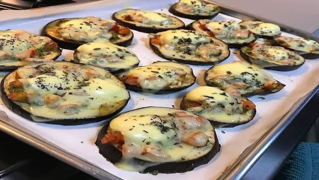 mini pizza de berinjela